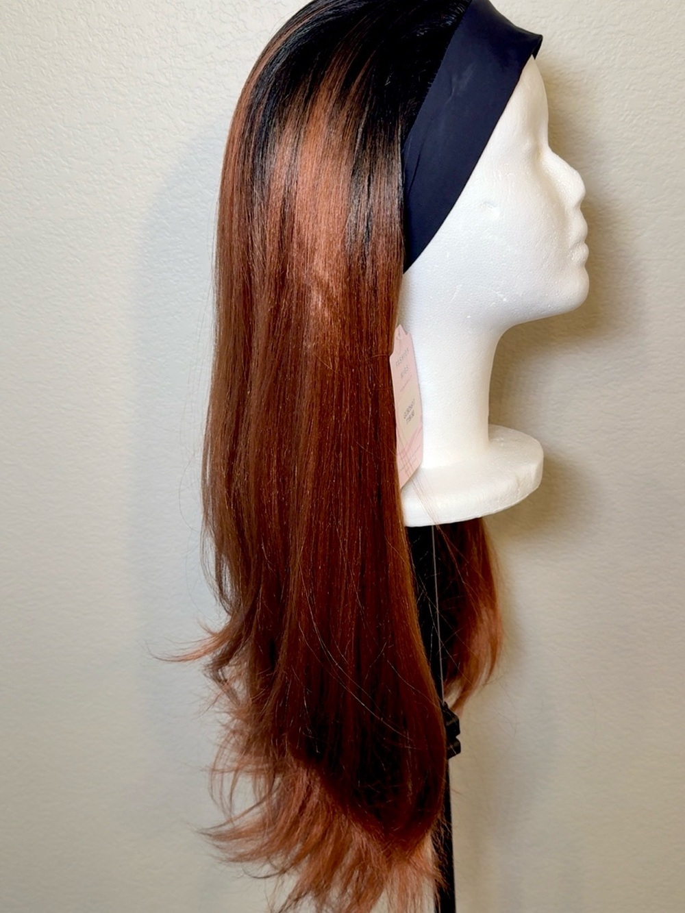 Lady Miranda Women’s Straight Headband Wig - Copper Brown - Picture 4 of 5
